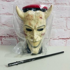 Black Phone 2 Grabber Mask Tumbler W/Lid & Straw Cinemark Movie Theater